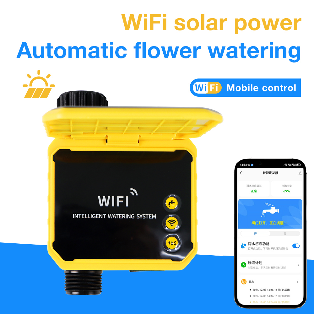 Power Zone Outdoor Timer - ตัวตั้งเวลาควบคุมการรดน้ำพลังงานแสงอาทิตย์ ระบบควบคุมการรดน้ำอัจฉริยะผ่าน WiFi สำหรับสวนกลางแจ้ง 1/2/4 โซน