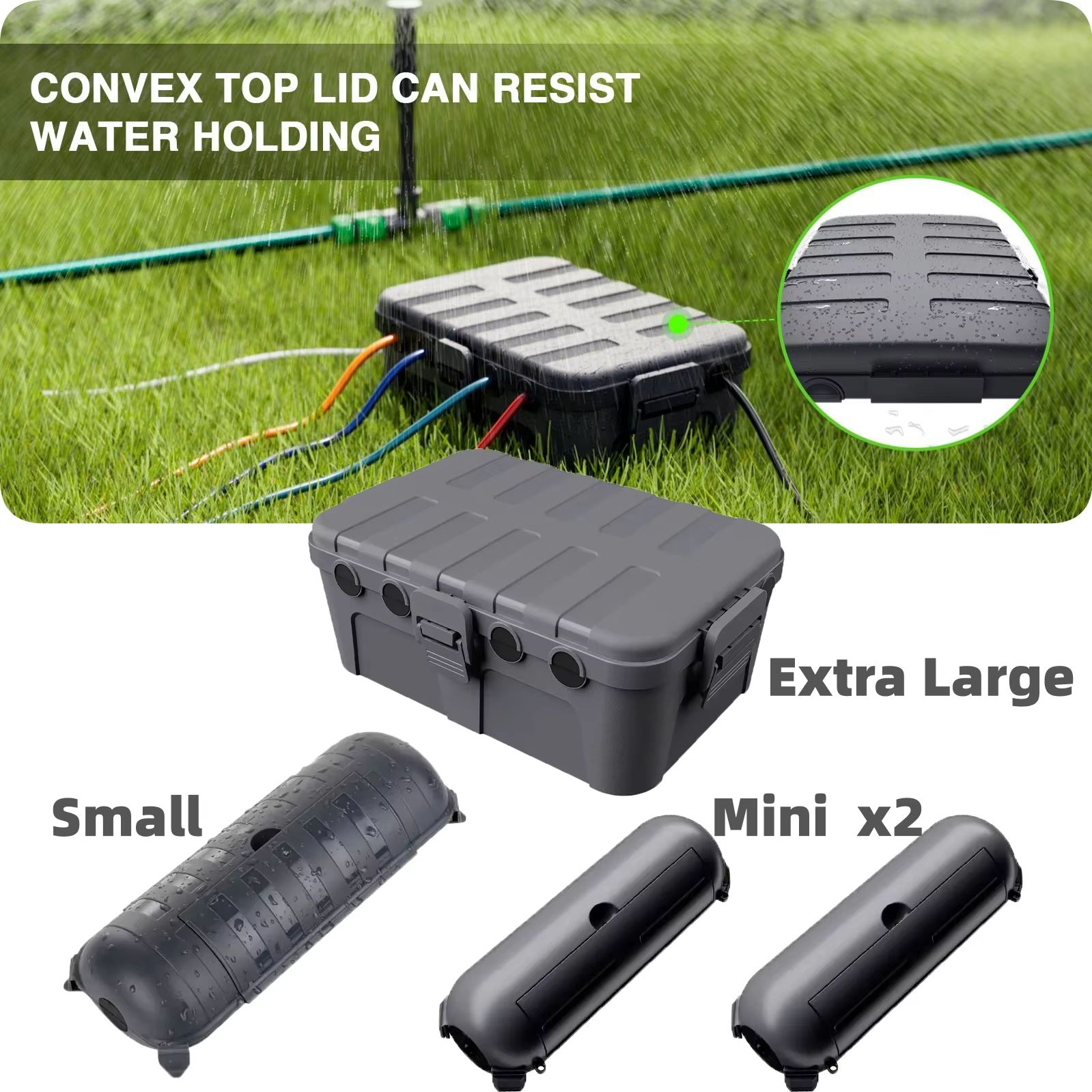 Extension Cord Outdoor - ฝาครอบสายไฟฟ้ากลางแจ้งขนาดใหญ่ ทนทานต่อสภาพอากาศ สำหรับป้องกันสายต่อพ่วง ปลั๊กพ่วง ปลั๊กไฟฟ้า และไฟตกแต่งวันหยุด
