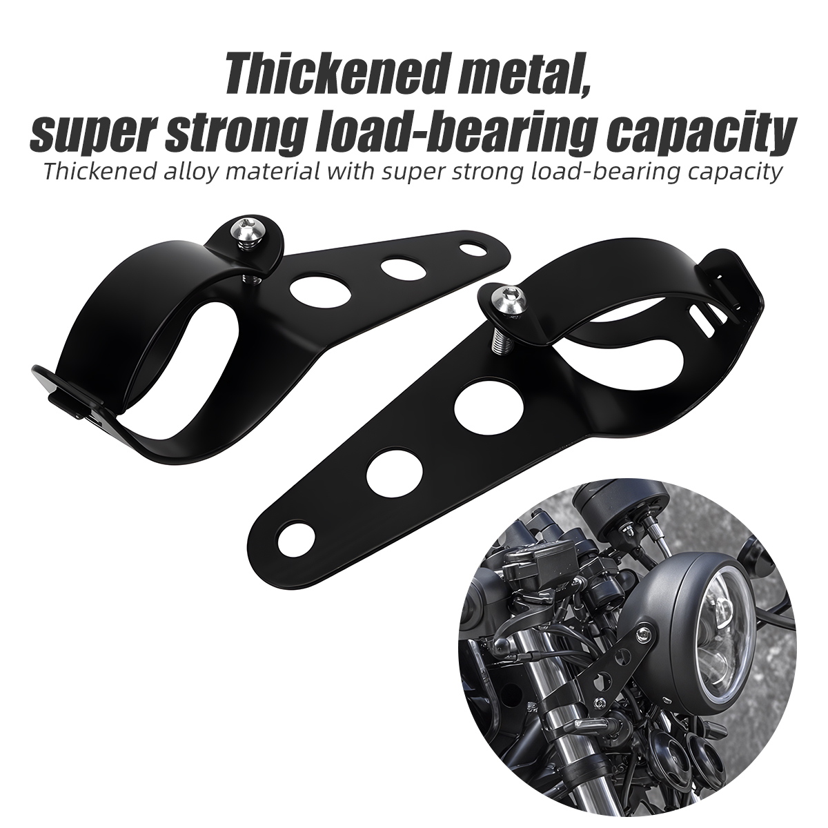 Outdoor Power Usa - ขายึดไฟหน้ามอเตอร์ไซค์แบบปรับได้ ขนาด 28-36 มม. 35-43 มม.