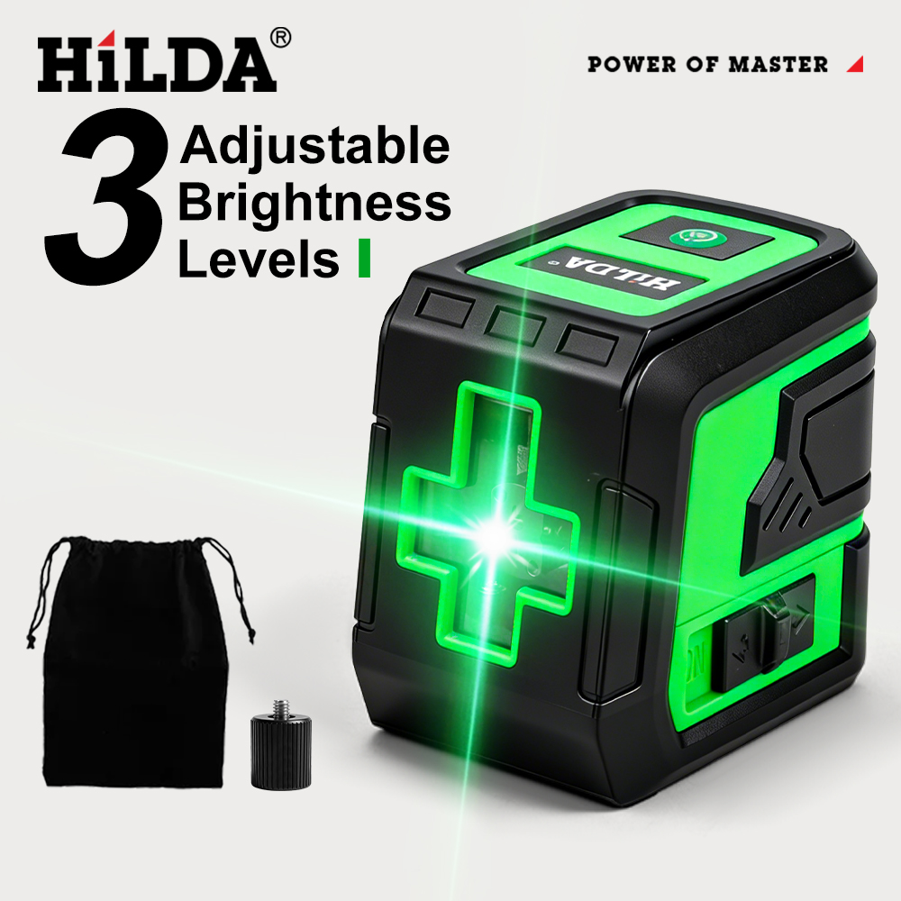 Outdoor Power Line - เครื่องวัดระดับเลเซอร์ HILDA 2 เส้น ความแม่นยำสูง ปรับระดับอัตโนมัติ