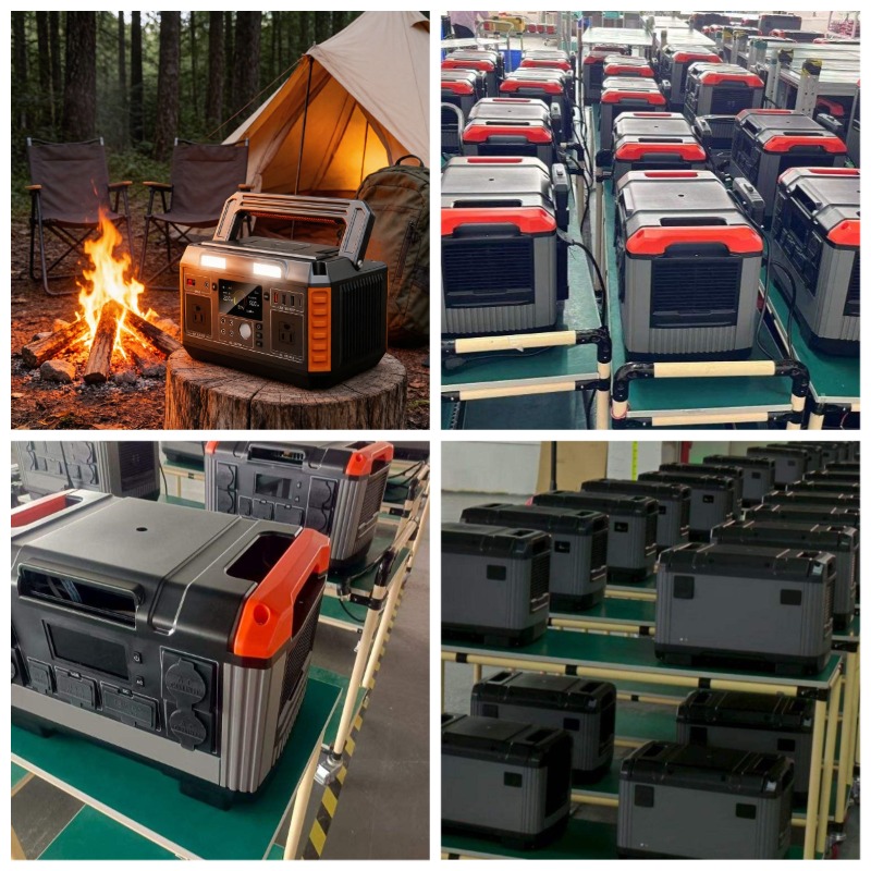 Outdoor Power Station - สถานีไฟฟ้าพกพา 220V 500W แบตเตอรี่ลิเธียมสำหรับใช้งานกลางแจ้ง แหล่งจ่ายไฟฉุกเฉินสำหรับตั้งแคมป์และใช้ในบ้าน
