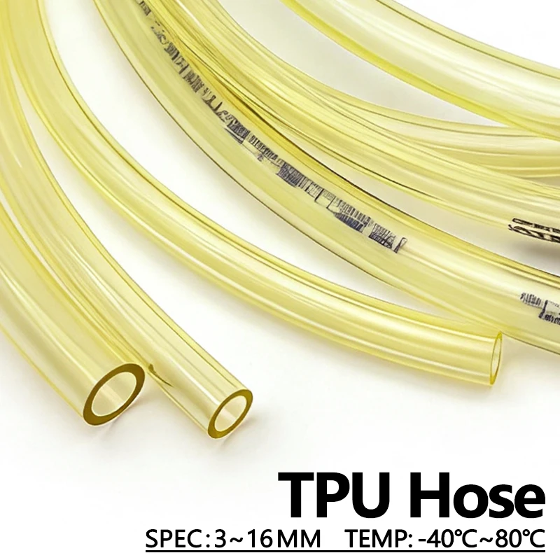 Outdoor Power Line - ท่อส่งน้ำมันเชื้อเพลิง TPU สีเหลือง ขนาด 50 ซม./1/2/3