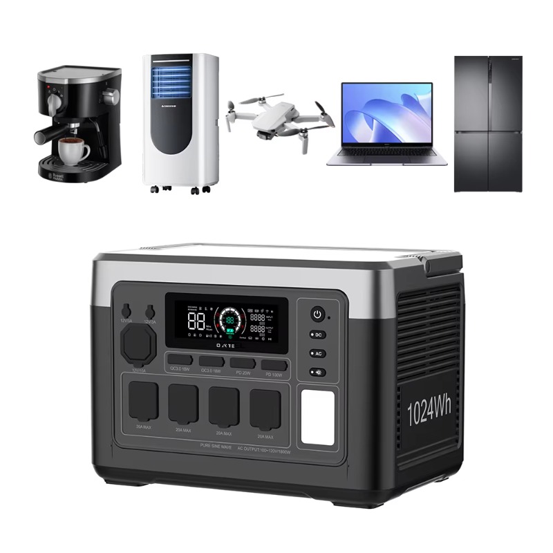 Outdoor Power Usa - เครื่องกำเนิดไฟฟ้าพลังงานแสงอาทิตย์แบบพกพา EU USA Warehouse 1800W 1024Wh