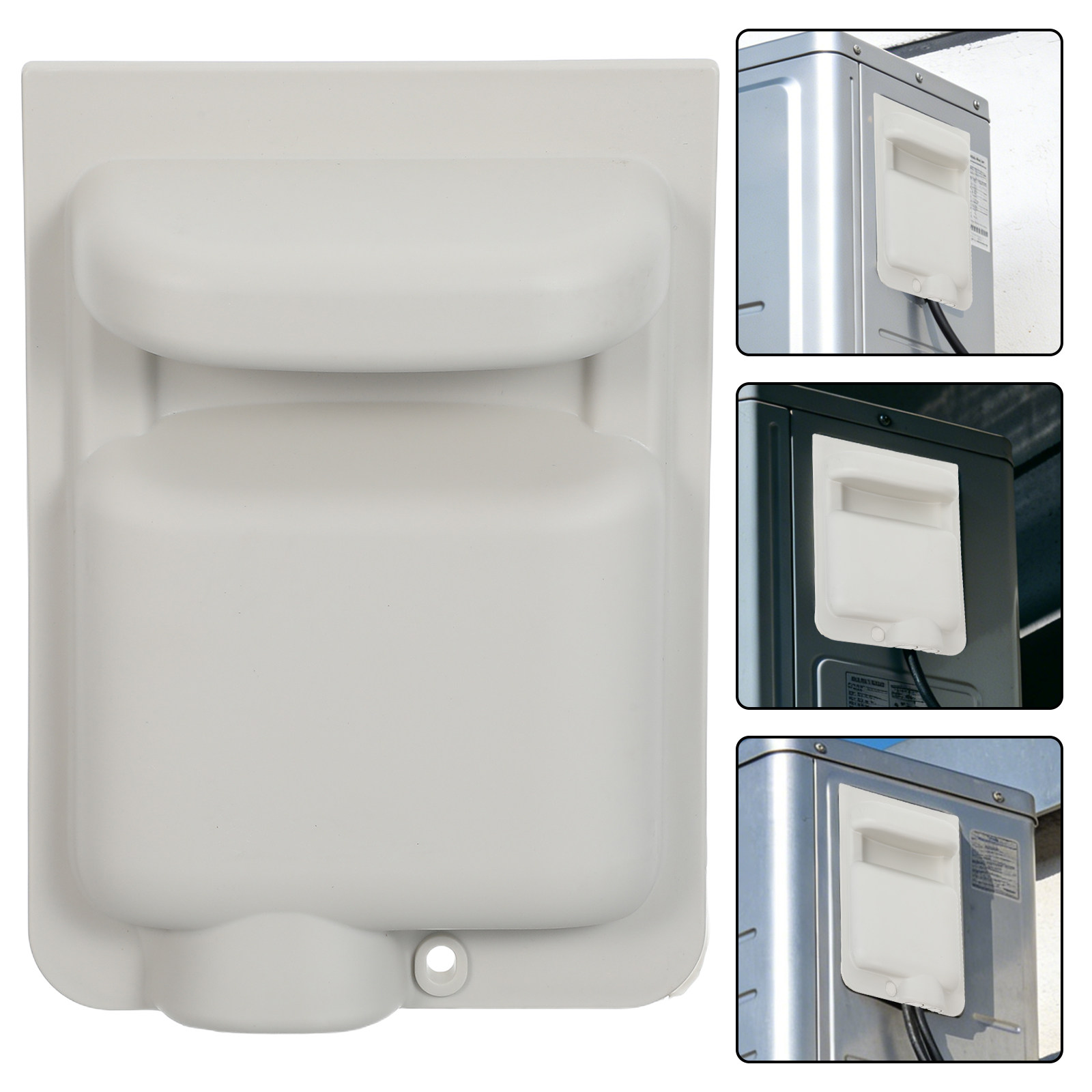 Outdoor Power Line - ฝาครอบสายไฟภายนอกเครื่องปรับอากาศ, แผ่นพลาสติกกันน้ำสำหรับป้องกันสายไฟของคอนเดนเซอร์ AC และสายไฟฟ้า