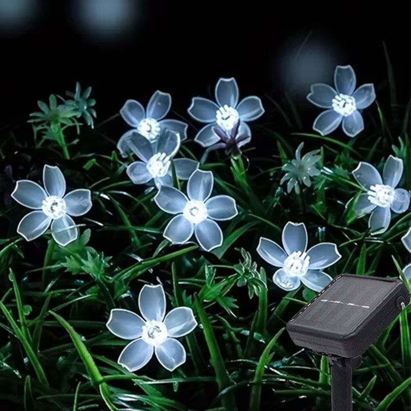 Outdoor Power For Christmas Lights - มาลัยดอกไม้พลังงานแสงอาทิตย์ขนาด5ม. 7ม. 12ม. ตกแต่งคริสต์มาสสวนสายไฟ LED นางฟ้าไฟแรงสูงพลังงานแสงอาทิตย์สำหรับกลางแจ้ง