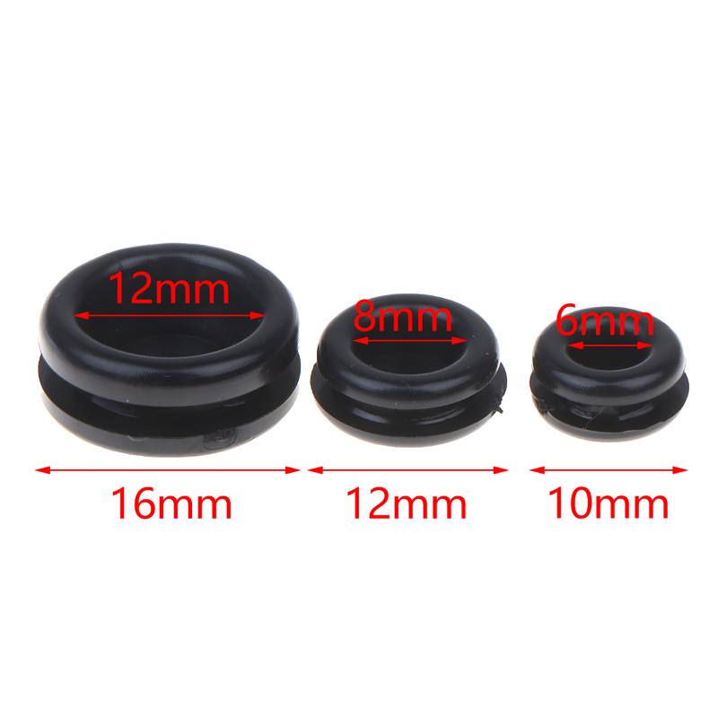 Outdoor Power Grommet - ยางกันรั่วแบบม้วน 10/20 ชิ้น สีดำ ป้องกันสองด้าน สำหรับรูสายไฟฟ้าแผงโซลาร์เซลล์