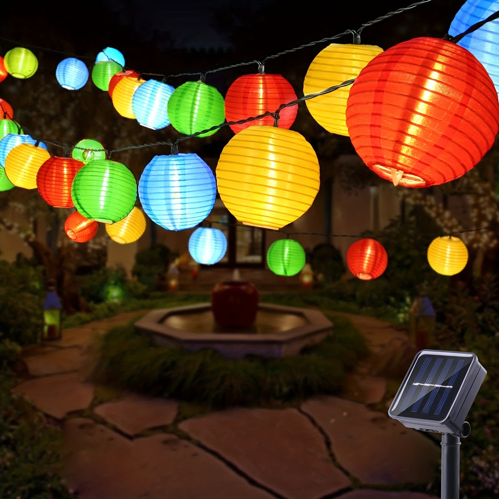 Outdoor Power For Christmas Lights - ไฟ LED โคมไฟพลังงานแสงอาทิตย์ String กลางแจ้ง Garland