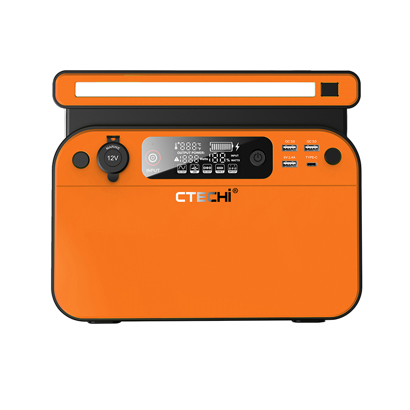 Outdoor Uninterruptible Power Supply - CTECHi เครื่องกำเนิดไฟฟ้าพลังงานแสงอาทิตย์แบบพกพา 500W ระบบสำรองไฟฉุกเฉินสำหรับตั้งแคมป์กลางแจ้ง สถานีจ่ายไฟสำรองฉุกเฉินแบบพกพา