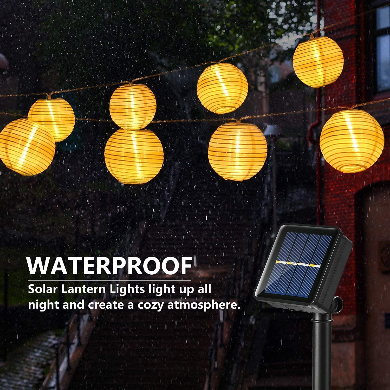 โคมไฟกันน้ำพลังงานแสงอาทิตย์เช - Outdoor Power For Christmas Lights บทวิจารณ์และราคา