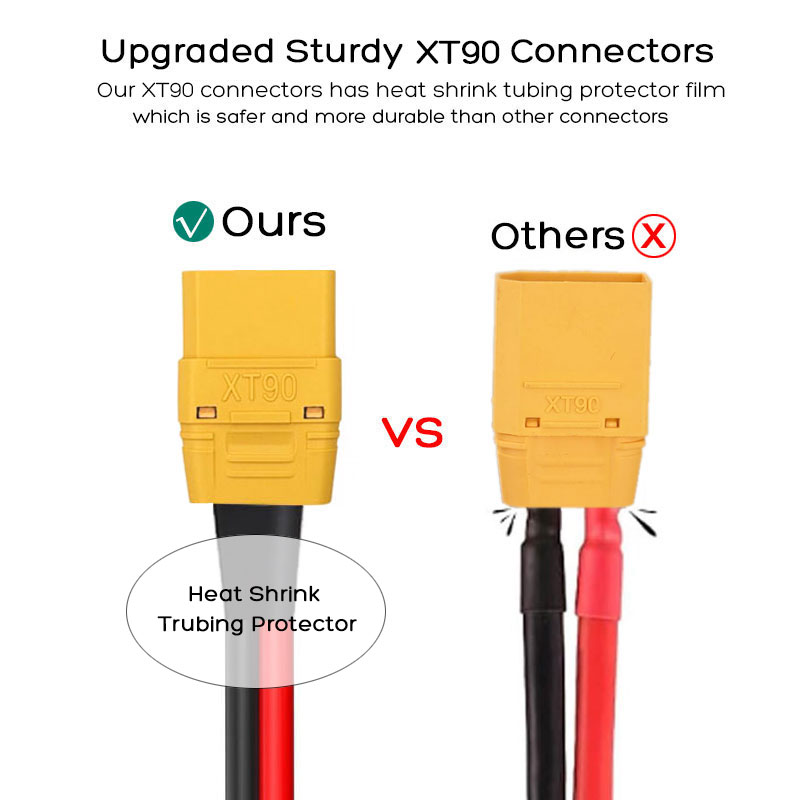 สายเคเบิล XT90 ตัวผู้ถึง XT90  - Outdoor Power Station บทวิจารณ์และราคา
