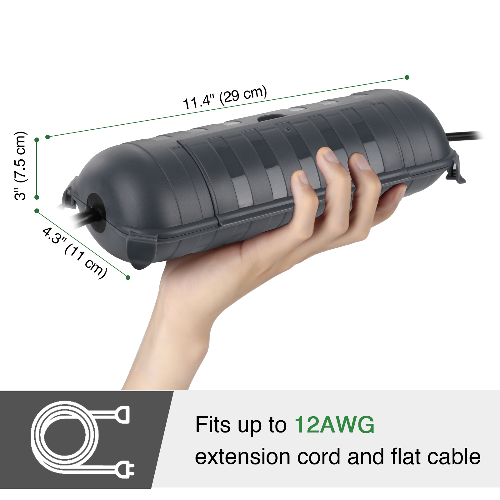 ฝาครอบสายไฟฟ้ากลางแจ้งขนาดใหญ่ - Extension Cord Outdoor บทวิจารณ์และราคา