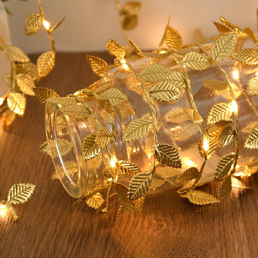 ไฟประดับรูปใบไม้สีทอง สายทองแด - Outdoor Power For Christmas Lights บทวิจารณ์และราคา