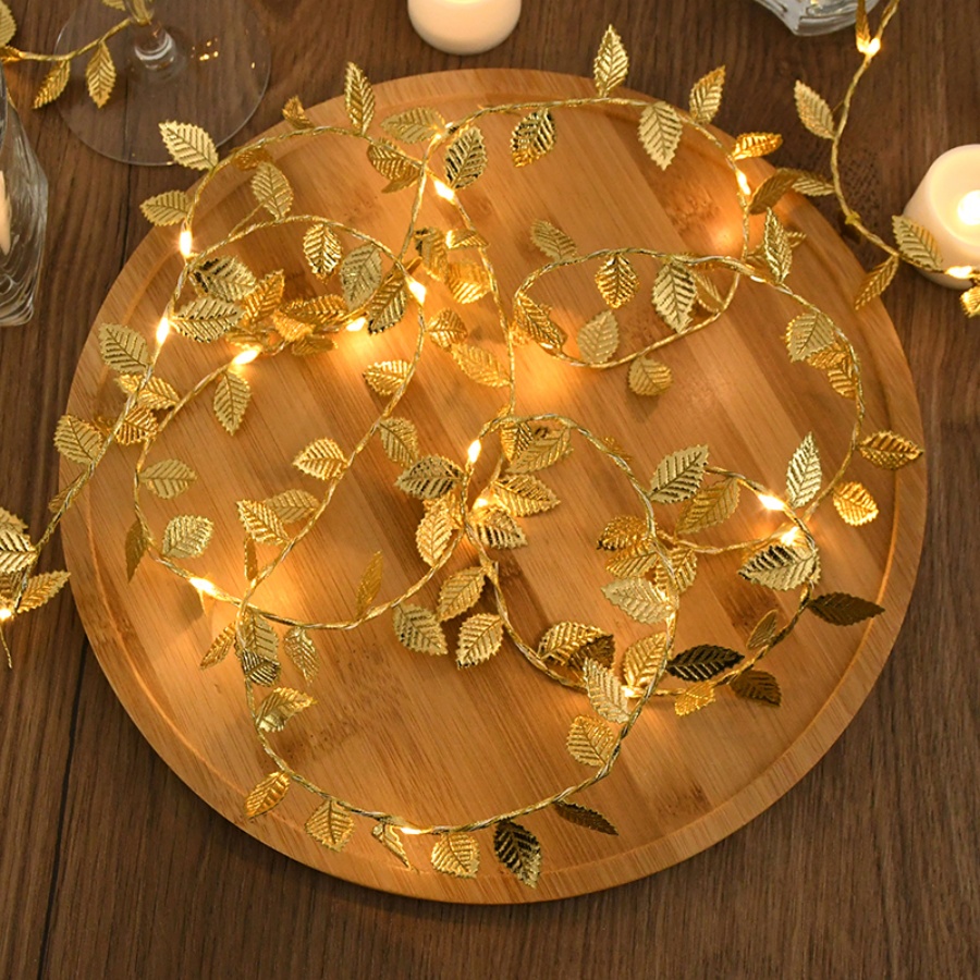 ไฟประดับรูปใบไม้สีทอง สายทองแด - Outdoor Power For Christmas Lights บทวิจารณ์และราคา
