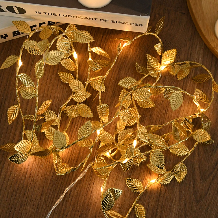 ไฟประดับรูปใบไม้สีทอง สายทองแด - Outdoor Power For Christmas Lights บทวิจารณ์และราคา