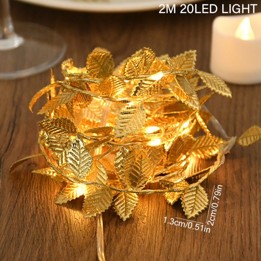 ไฟประดับรูปใบไม้สีทอง สายทองแด - Outdoor Power For Christmas Lights บทวิจารณ์และราคา