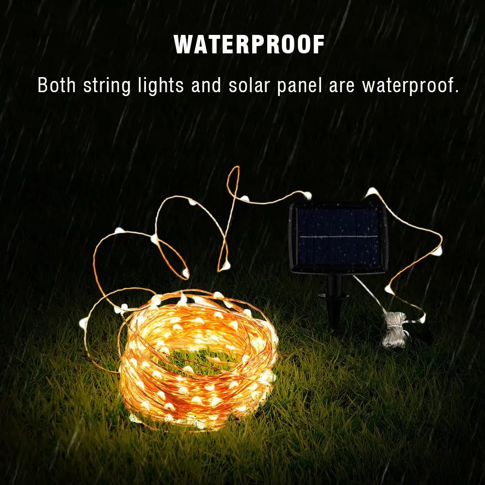 Solar String Fairy ไฟ12M 100LE - Outdoor Power For Christmas Lights บทวิจารณ์และราคา
