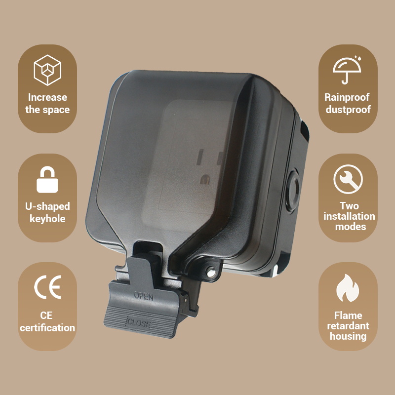 Avoir IP66 ซ็อกเก็ตกันน้ําผนัง - Outdoor Power Usa บทวิจารณ์และราคา