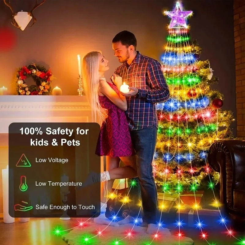 ไฟสาย LED รูปดาวแบบน้ำตก ใช้พล - Outdoor Power For Christmas Lights บทวิจารณ์และราคา