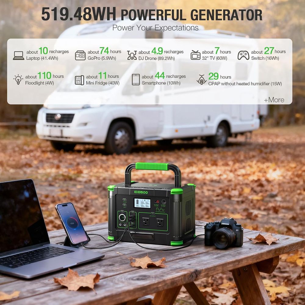 สถานีพลังงานแบบพกพา 500W 519.4 - Outdoor Power Outlet บทวิจารณ์และราคา