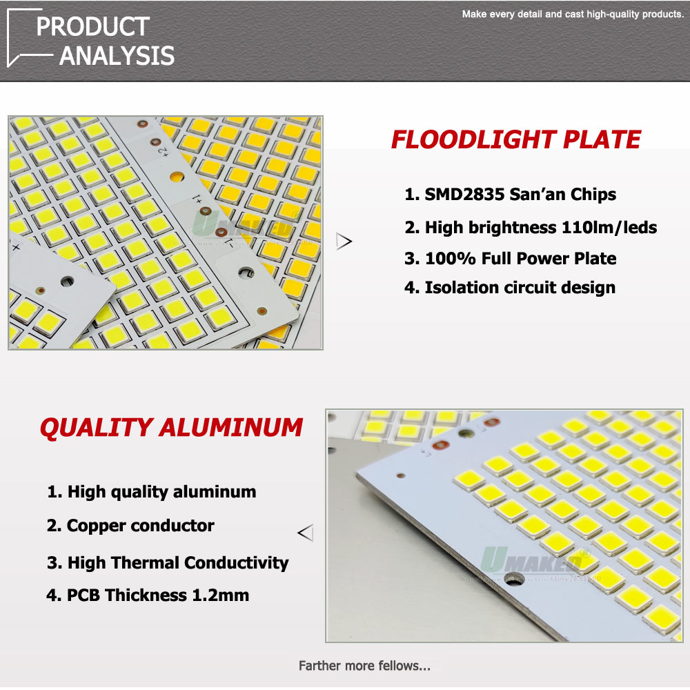 5PC LED PCB SMD5054 Floodlight - Outdoor Power Source บทวิจารณ์และราคา