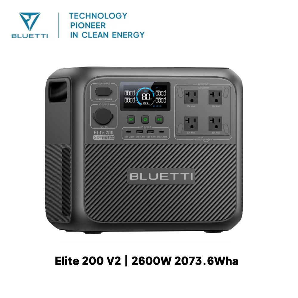 【รีนิว】BLUETTI Elite 200 V2 สถ - Outdoor Power Source บทวิจารณ์และราคา