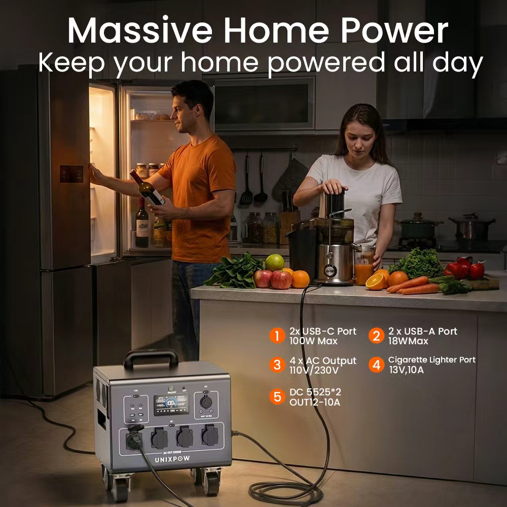 เครื่องกำเนิดไฟฟ้าแบบพกพา 3000 - Outdoor Uninterruptible Power Supply บทวิจารณ์และราคา