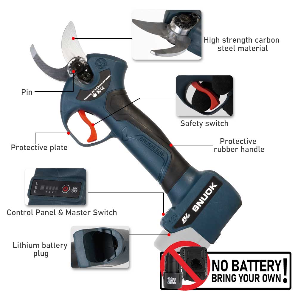 กรรไกรตัดแต่งกิ่งไฟฟ้าไร้สาย S - Outdoor Power Usa บทวิจารณ์และราคา
