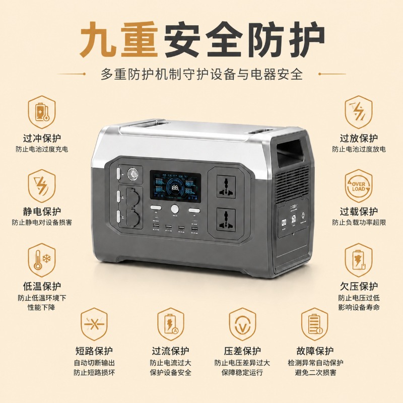 สถานีพลังงานแบบพกพา 1800W ระบบ - Outdoor Uninterruptible Power Supply บทวิจารณ์และราคา
