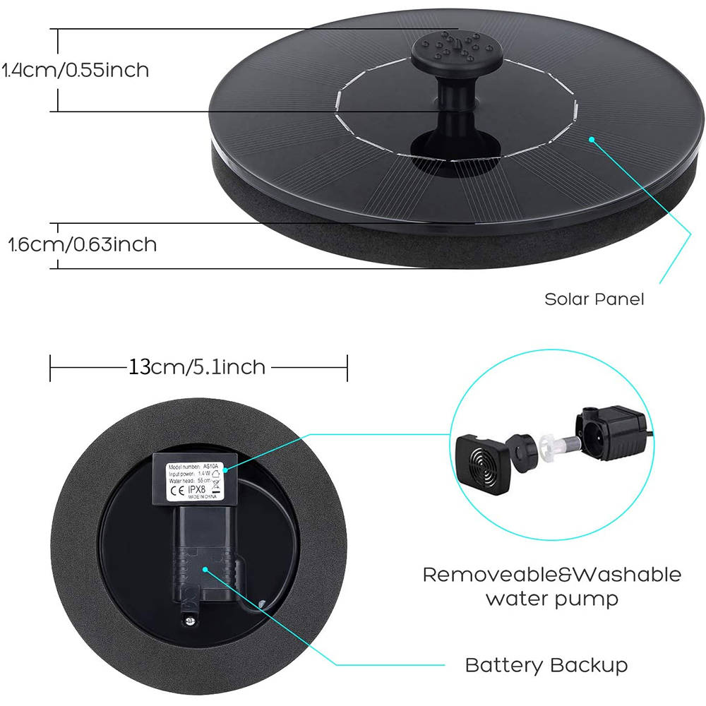 น้ำพุน้ำตก มินิโซลาร์น้ำพุ สระ - Outdoor Power Source บทวิจารณ์และราคา